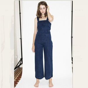 Rolla's Sailor Denim Wide Leg Jumpsuit - Size 24 / AU 6